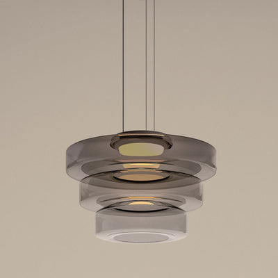 Suspension Lune en Verre - Éclairage Élégant et Modulaire pour Votre Intérieur