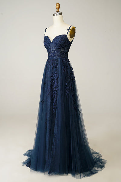 Robe de Soirée Élégance Sophie – Coupe A-Ligne, Détails Appliqués, Idéale pour Mariages et Événements Formels
