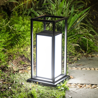Lampe Solaire de Terrasse en Acier Inoxydable - Étanche et Résistante aux Intempéries, LED Warmwhite