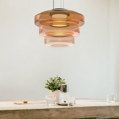 Suspension Lune en Verre - Éclairage Élégant et Modulaire pour Votre Intérieur