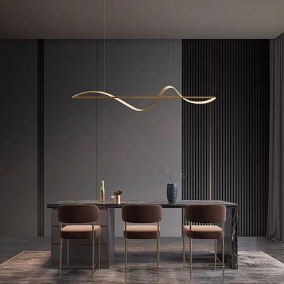 Suspension Whisper Linear - Lampe Moderne en Métal et Acrylique avec LED Intégrée