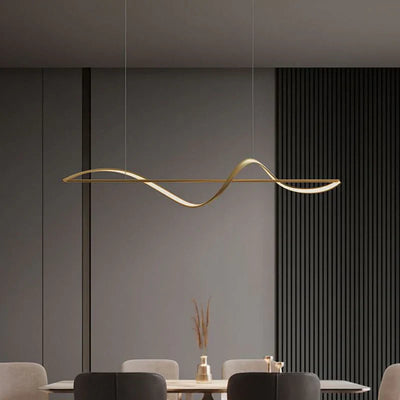 Suspension Whisper Linear - Lampe Moderne en Métal et Acrylique avec LED Intégrée