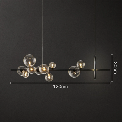 Chandelier Transparent en Verre - Design Unique en Forme de Bulles pour un Intérieur Moderne