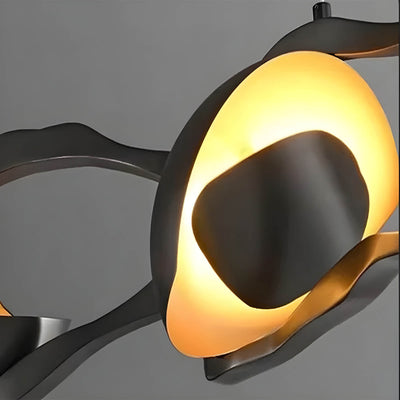Suspension Moderne Artistique – Éclairage LED avec Design Organique