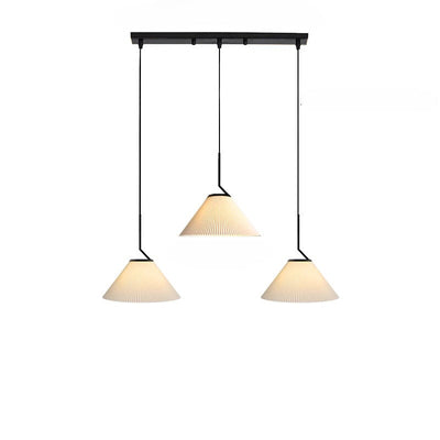 Suspension Nordic Plissée Crème – Design Scandinave Élégant en Tissu LED