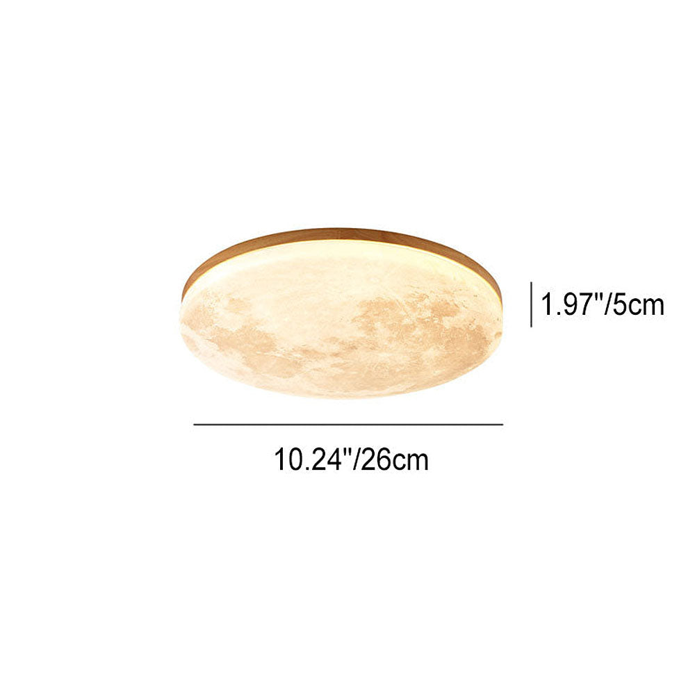 Plafonnier LED Minimaliste Moon – Design Moderne en Bois et Acrylique