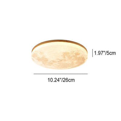 Plafonnier LED Minimaliste Moon – Design Moderne en Bois et Acrylique