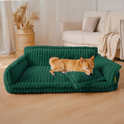 Lit Orthopédique pour Chien CaniSofa – Soutien Articulaire, Housse Lavable, Repose-Tête Confortable