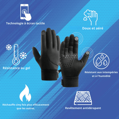Gants Chauffants ThermaGrip – Hiver, Tactiles, Antidérapants, Imperméables et Respirants
