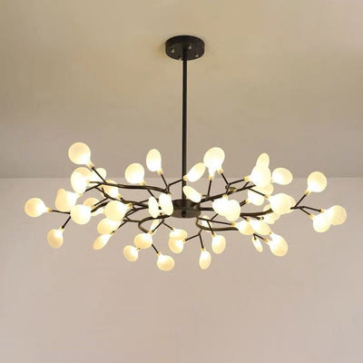 Chandelier LED Design Libellule – Luminaire Acrylique Moderne avec Effet Feuilles de Lucioles