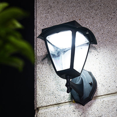 Applique Murale Solaire LED – Design Trapezoïdal en Plastique, Éclairage Extérieur
