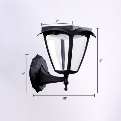 Applique Murale Solaire LED – Design Trapezoïdal en Plastique, Éclairage Extérieur