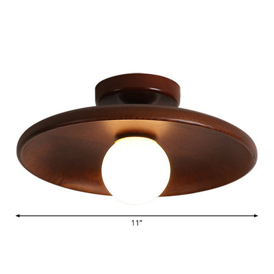 Plafonnier Moderne en Bois – Éclairage LED Minimaliste pour Salon et Bureau