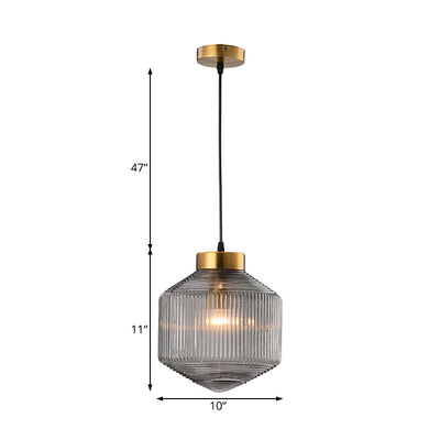 Suspension Moderne Drum en Verre - Éclairage Élégant et Raffiné pour Salon et Salle à Manger