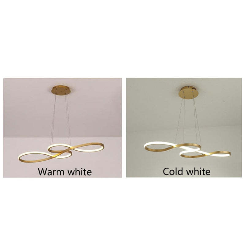 Lampe Suspendue Design Notes de Musique – LED avec Cadre en Métal (Noir, Blanc, Or)