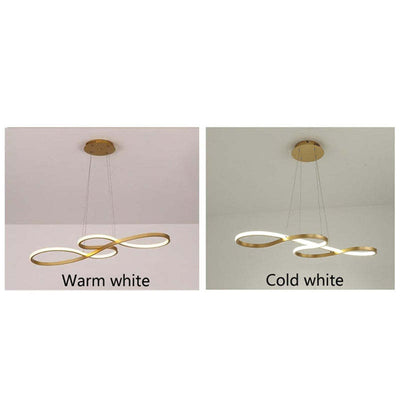 Lampe Suspendue Design Notes de Musique – LED avec Cadre en Métal (Noir, Blanc, Or)