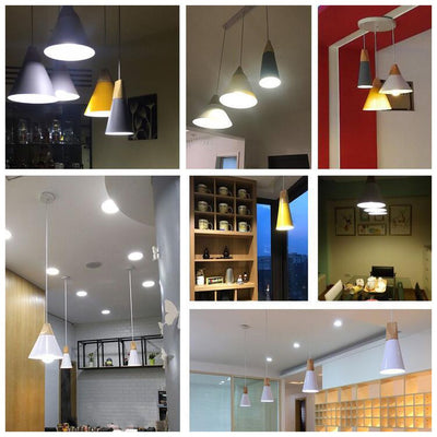 Lampe Pendante Bardais - Design Bois et Métal avec Câble Ajustable