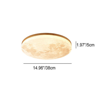 Plafonnier LED Minimaliste Moon – Design Moderne en Bois et Acrylique