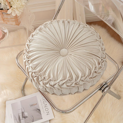 Coussin en Velours Rond en Forme de Citrouille | Coussin Tissé Doux pour Canapé et Chaise de Bureau | Housse Lavable, Coussin Décoratif pour Salon et Chambre