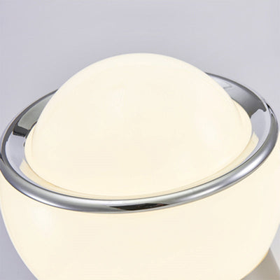Lampe de Table French Opal Bauhaus - Éclairage Moderne en Verre et Acier Inoxydable