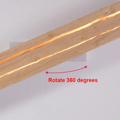 Lampe Murale Moderne en Bois avec Motif Fissuré - Éclairage LED Élégant pour Salon et Chambre