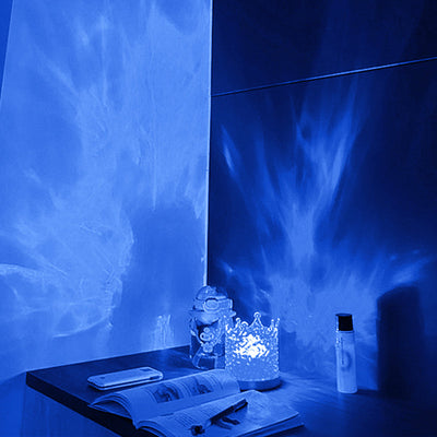 Lampe Relaxante LumaZen – Lumière d’Ambiance Apaisante, Effet Vagues et Couleurs pour Sommeil et Sérénité