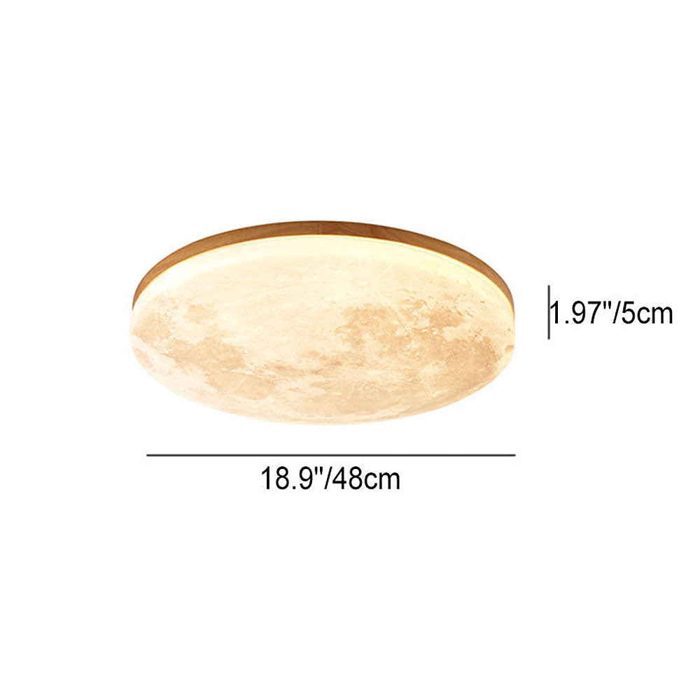 Plafonnier LED Minimaliste Moon – Design Moderne en Bois et Acrylique