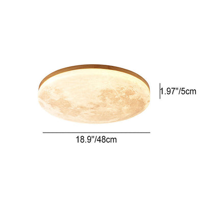 Plafonnier LED Minimaliste Moon – Design Moderne en Bois et Acrylique