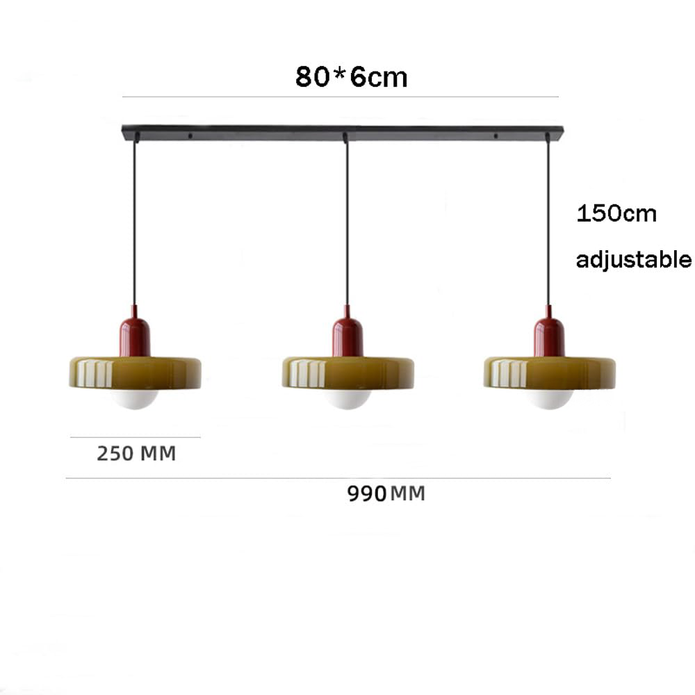 Suspension Simple Bauhaus en Verre – Design Élégant pour Cuisine, Salle à Manger et Salon