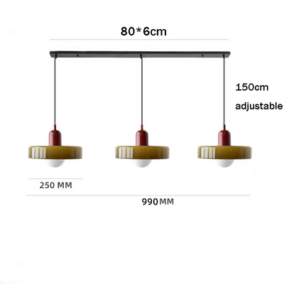 Suspension Simple Bauhaus en Verre – Design Élégant pour Cuisine, Salle à Manger et Salon
