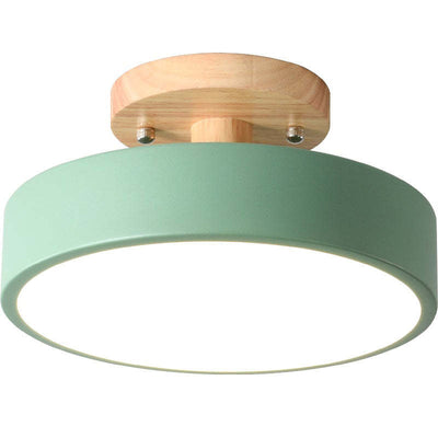 Plafonnier LED Moderne en Bois – Éclairage Minimaliste avec Fonction Dimmable pour Bureau et Salon