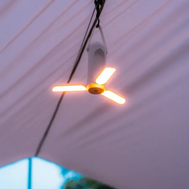 Lampe de Camping Pliable avec Chargement USB – Dimmable 3 Couleurs, Autonomie 180h