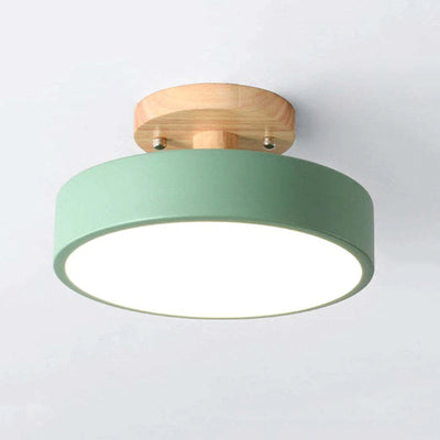 Plafonnier LED Moderne en Bois – Éclairage Minimaliste avec Fonction Dimmable pour Bureau et Salon