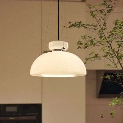 Suspension Milky en Verre et Métal – Lampe Moderne au Design Vintage Élégant
