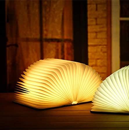 Lampe Livre Enchanté - Lampe LED en Forme de Livre Ouvert avec Contrôle Tactile