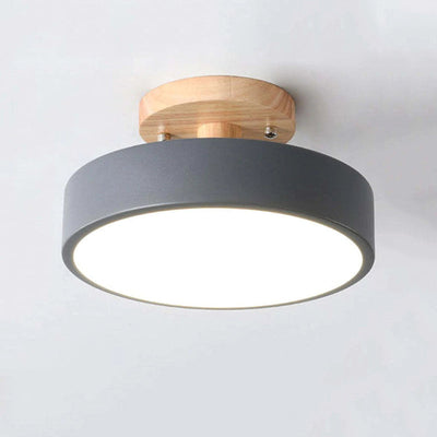 Plafonnier LED Moderne en Bois – Éclairage Minimaliste avec Fonction Dimmable pour Bureau et Salon