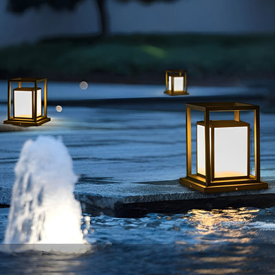 Lampe Solaire de Terrasse en Acier Inoxydable - Étanche et Résistante aux Intempéries, LED Warmwhite