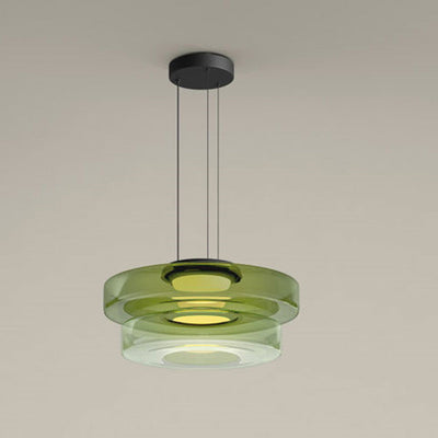 Suspension Lune en Verre - Éclairage Élégant et Modulaire pour Votre Intérieur