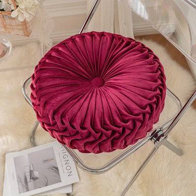 Coussin en Velours Rond en Forme de Citrouille | Coussin Tissé Doux pour Canapé et Chaise de Bureau | Housse Lavable, Coussin Décoratif pour Salon et Chambre