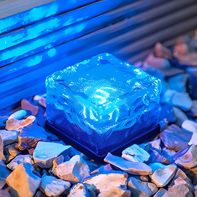 Lampe Solaire Carrée - Éclairage LED, Chargement Solaire, Multicolore