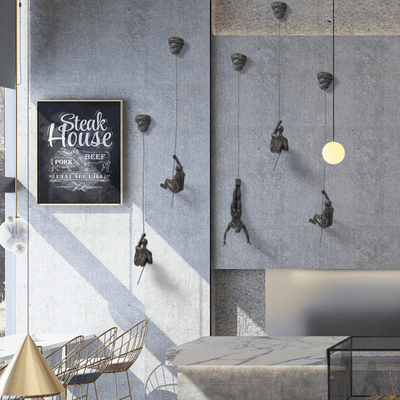Ascendant | Ensemble de décoration murale homme grimpant créatif