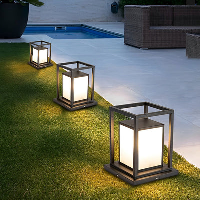 Lampe Solaire de Terrasse en Acier Inoxydable - Étanche et Résistante aux Intempéries, LED Warmwhite