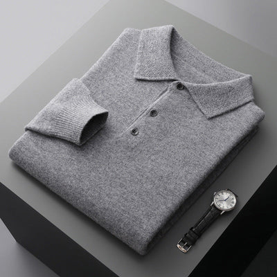 Pull Polo en Cachemire 100% - Élégance et Confort Exceptionnels