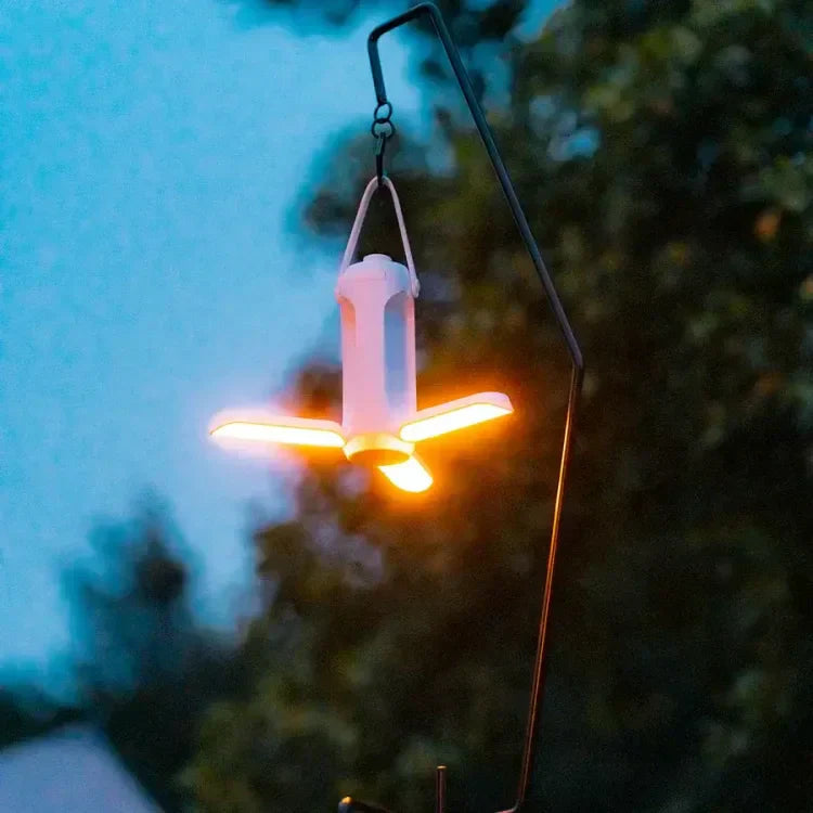 Lampe de Camping Pliable avec Chargement USB – Dimmable 3 Couleurs, Autonomie 180h