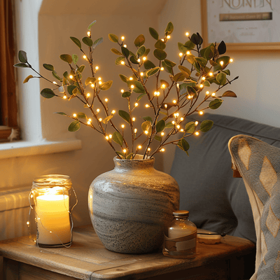 Branches d'Olivier Lumineuses avec LED - Éclairage Féérique pour une Décoration Élégante