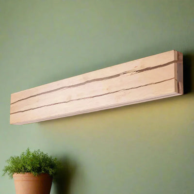 Lampe Murale Moderne en Bois avec Motif Fissuré - Éclairage LED Élégant pour Salon et Chambre