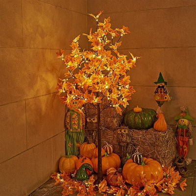 Arbre en Érable LED – Décoration Automne avec Feuilles en Automne et Lumière Douce