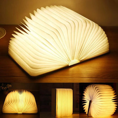 Lampe Livre Enchanté - Lampe LED en Forme de Livre Ouvert avec Contrôle Tactile