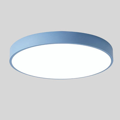 Plafonnier Circulaire Nordic Wooden Macaroon - Lampe LED en Bois et Métal pour Chambre et Salon
