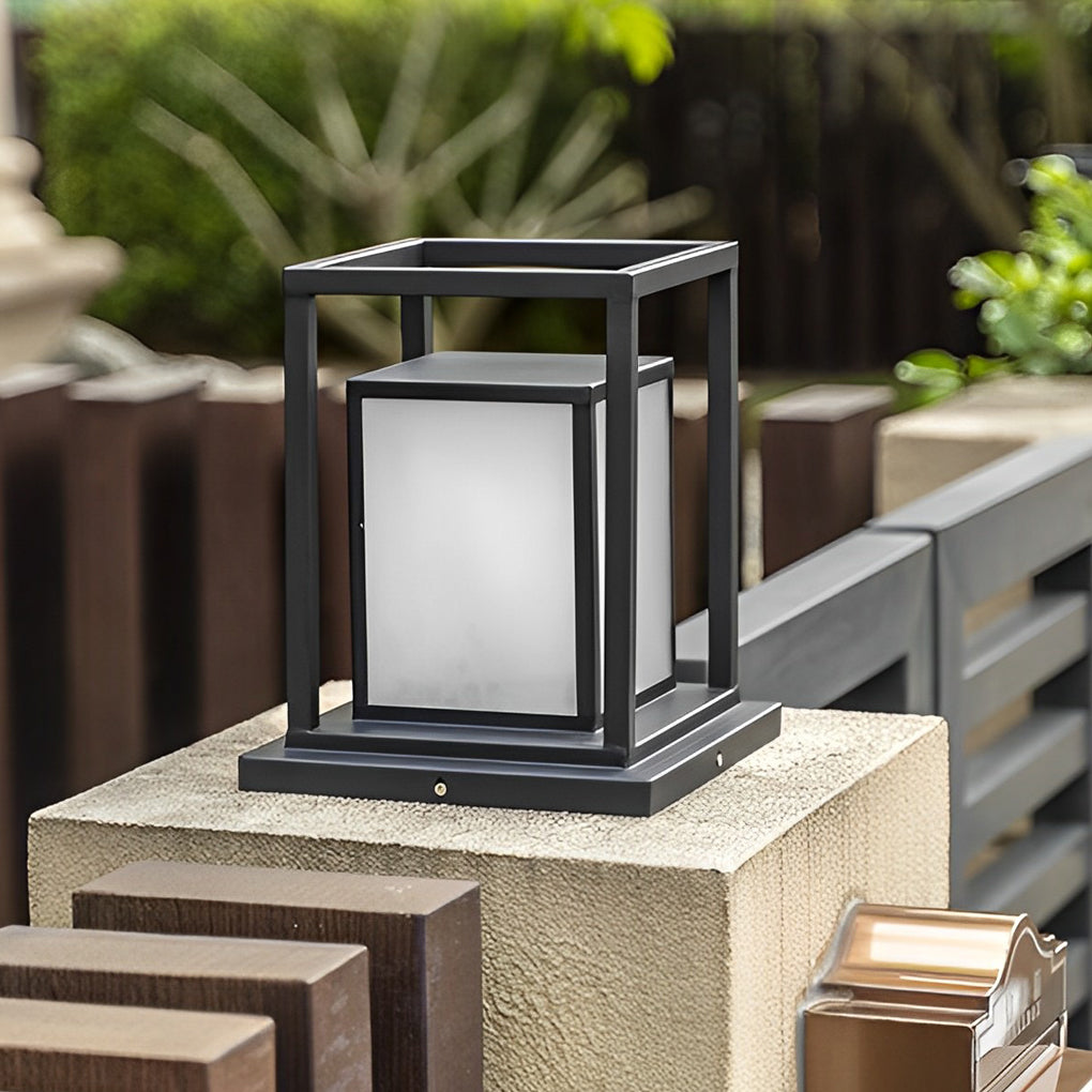 Lampe Solaire de Terrasse en Acier Inoxydable - Étanche et Résistante aux Intempéries, LED Warmwhite